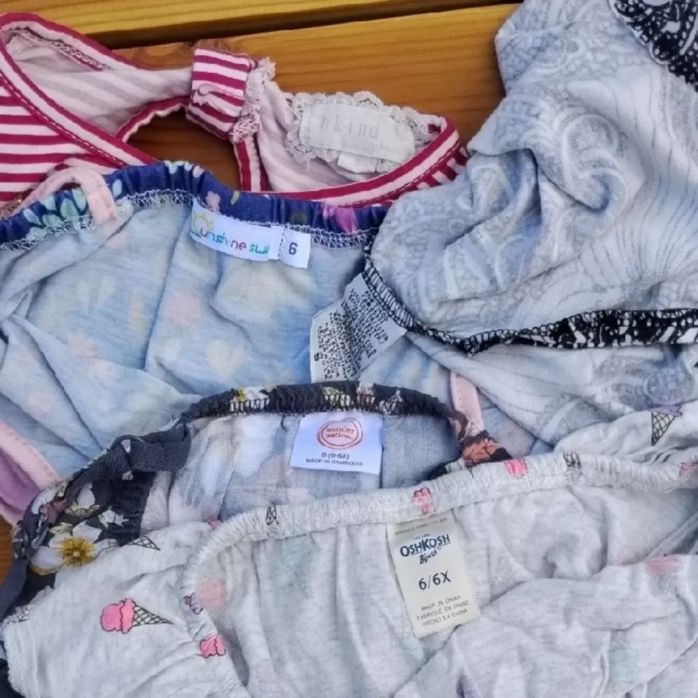 Assorted Girls' Dresses & Shorts Rompers Floral, Striped, and Patterned 6 6x
